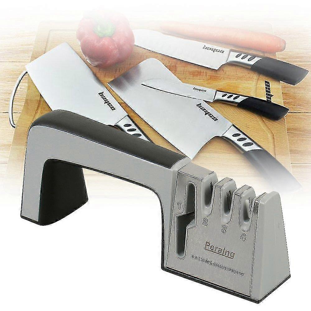 Knife Sharpening System, 4 In 1 Knife Scissors Sharpener Maintaining
