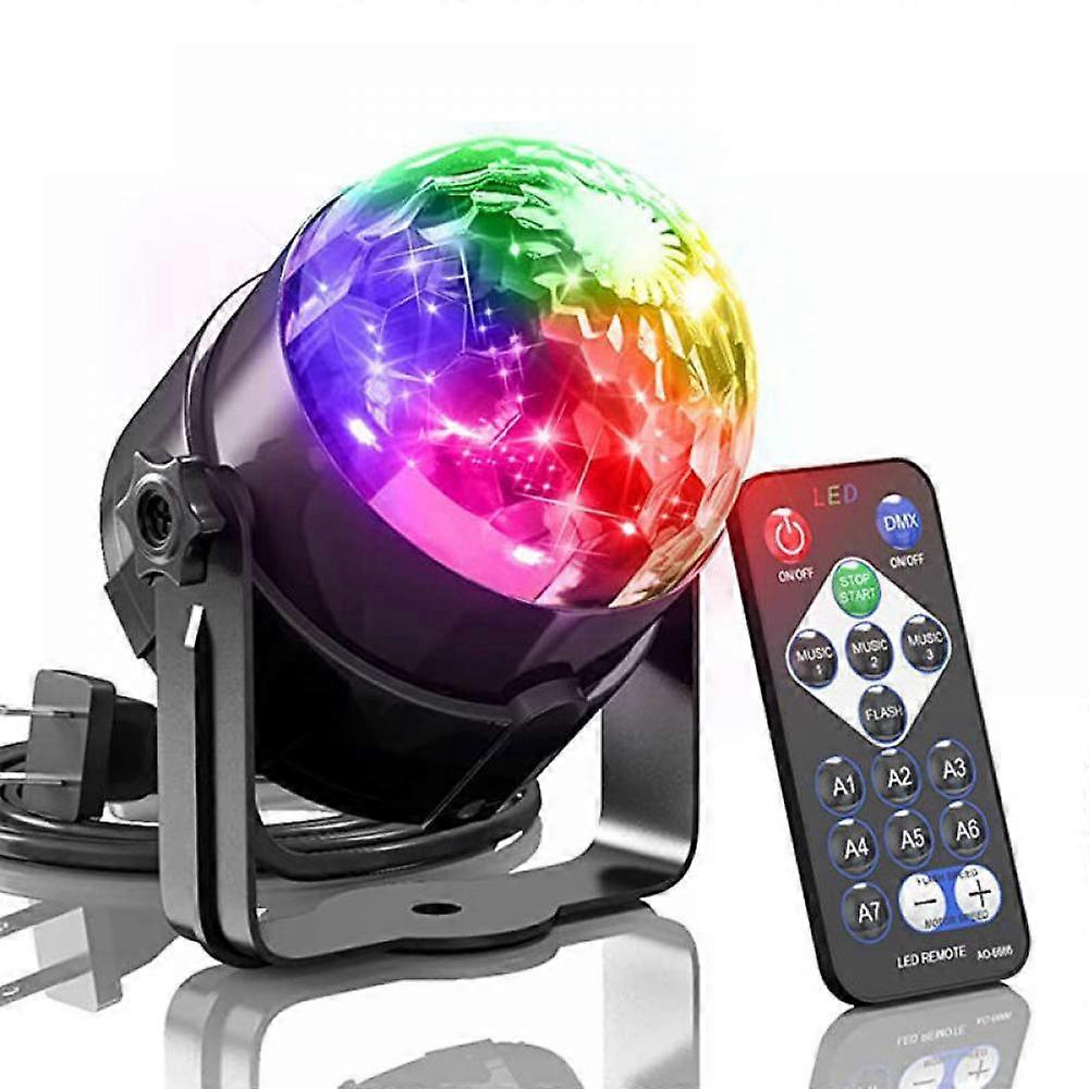 Disco Lights  360 Rotation Sound Activated Disco Ball Party Lights With Remote Control - 3w Rgb Dynamic Light Effect  4m13ft Usb Cable For Kids