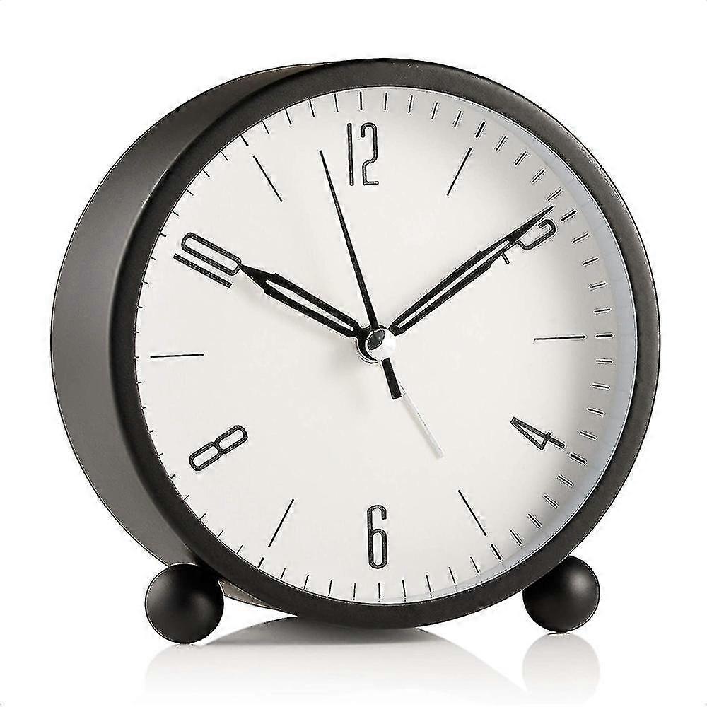 Non Ticking Round Alarm Clock