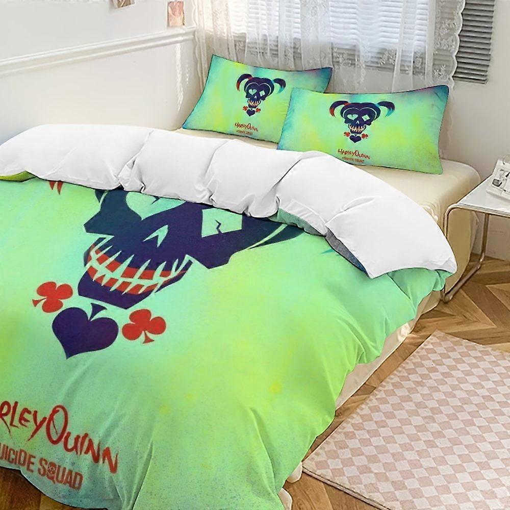 v1941  Bed Sheets Bedding Harley Quinn 3-Piece Bedding Set Soft Warm And Comfortable Bed Set with 1 Duvet Cover And 2 Pillowcases Bed Sheets  yuq1941
