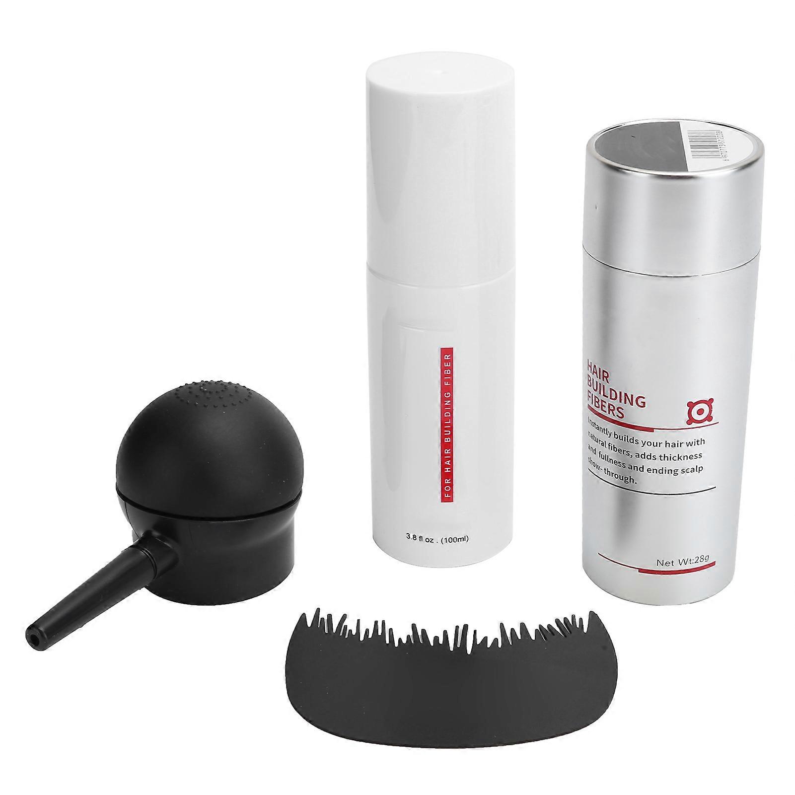 IMMETEE Hair Building Growth Fiber Kit Unisex Hair Thickener Denser with Comb for BaldingLight Brown