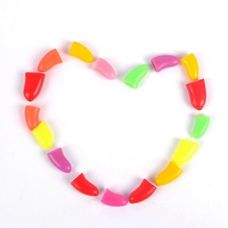 140pcs/7 Sets Pet Nail Caps Lovely Pet Claw Cover Paw Claw Control Nail Protector For Cat Size S (random Color)