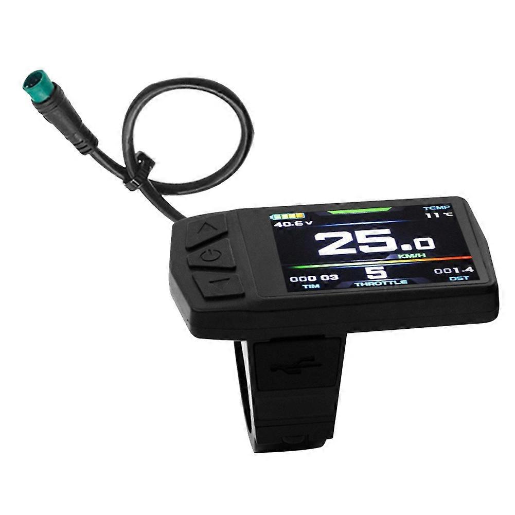 Electric Bike KT-TF01U LCD Display Meter 24V 36V 48V Waterproof Connection Plug Ebike Intelligent D