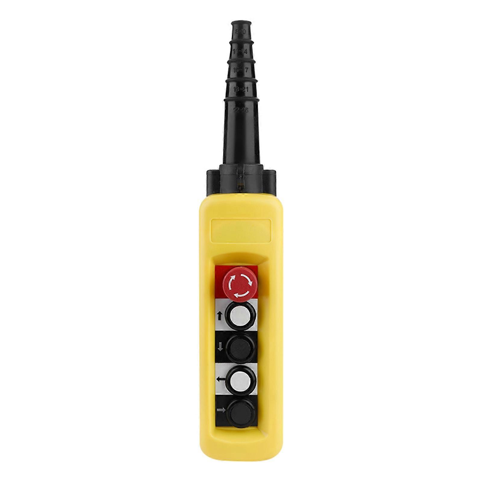 Crane Chain Hoist Push Button Switch Lifting Pendant Controller 4 Buttons