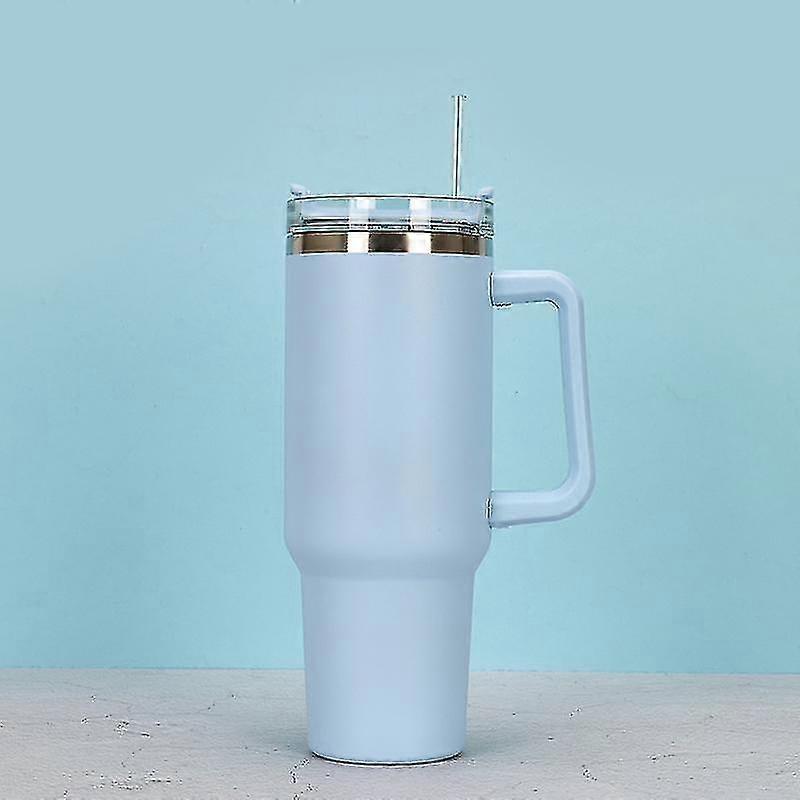 40oz Reusable Vacuum Quencher Tumbler With Straw, Leak Resistant Lid, Insulated Cup, Maintains Cold, Heat, And Ice For Hours
