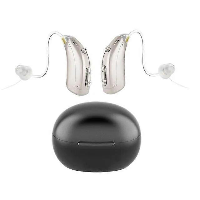 Mini audfonos BTE recargables, amplificador de sonido con Base de Recarga para personas con prdida auditiva