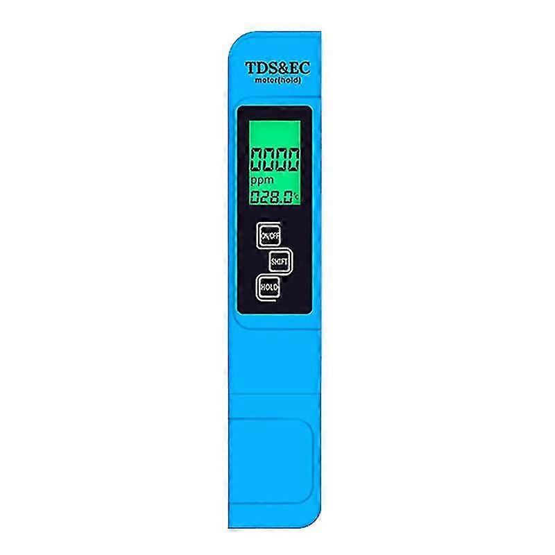 2pcs Tds Tester 3-in-1 Tds Ec & Temperature Meter Ultrahigh Accuracy Digital Water Quality Tds Tester Blue