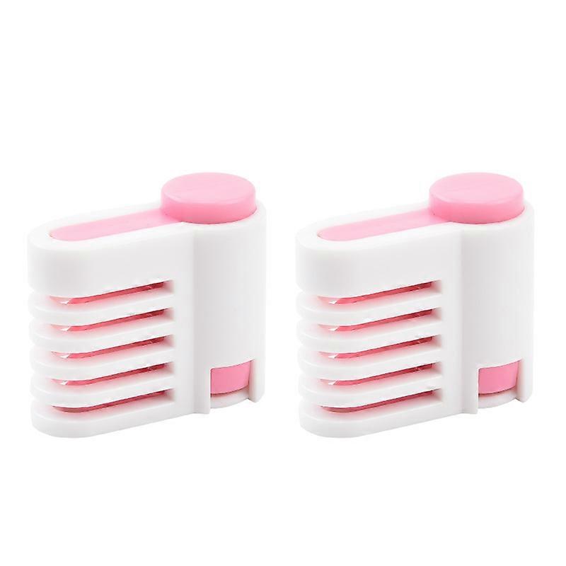 Pink Set of 4 Cake Slicers,Toast Cutter,5 Layers Adjustable DIY Cake Bread Slicer for Kitchen Baking Accessory