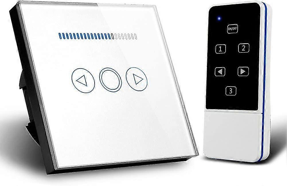 Touch Dimmer Switch With Crystal Glass Remote Control - Smart Switchsmart Switch Wireless Remote Control Touch Dimming Led Light Switch Tempered Glass