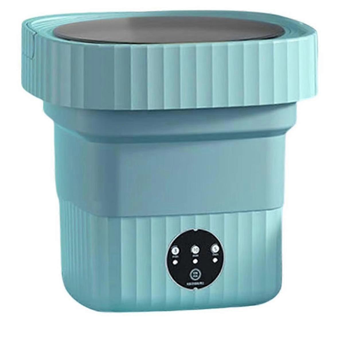 Folding Washing Machine Portable Small Washing Machine Mini Underwear Cleaning Machine Blue US Plug