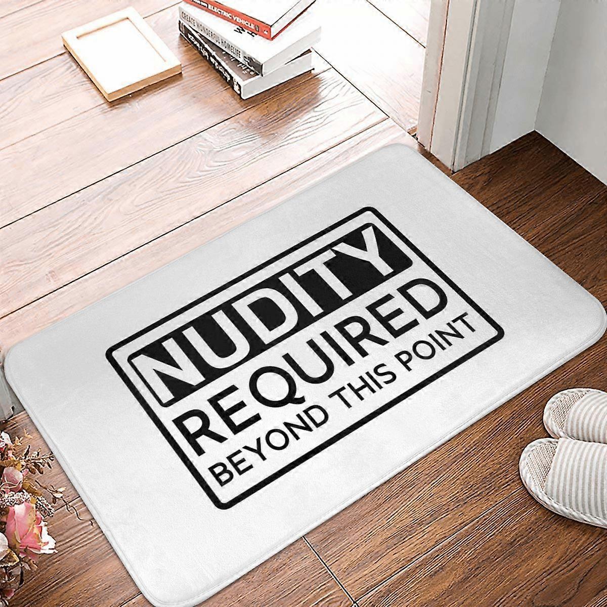 Nudità richiesta oltre questo punto Zerbino divertente Tappetino Tappeto Tappeto Poliestere Antiscivolo Pavimento Decor Bagno Bagno Cucina 40*60
