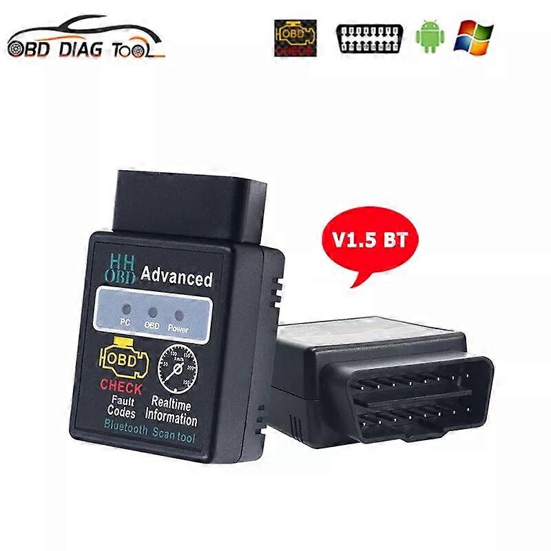 OBD2 Scanner HH OBD ELM327 V1.5 Bluetooth-Compatible for Android PC OBDII ELM 327 1.5 BT Adapter Code Reader Diagnostic Tools