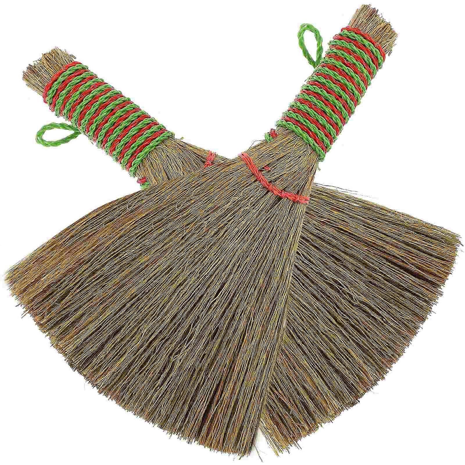 Portable Desk Small Natural Whisk Broom Sweeping Hand Broomstick Soft Cleaning Dustpan L Broom
