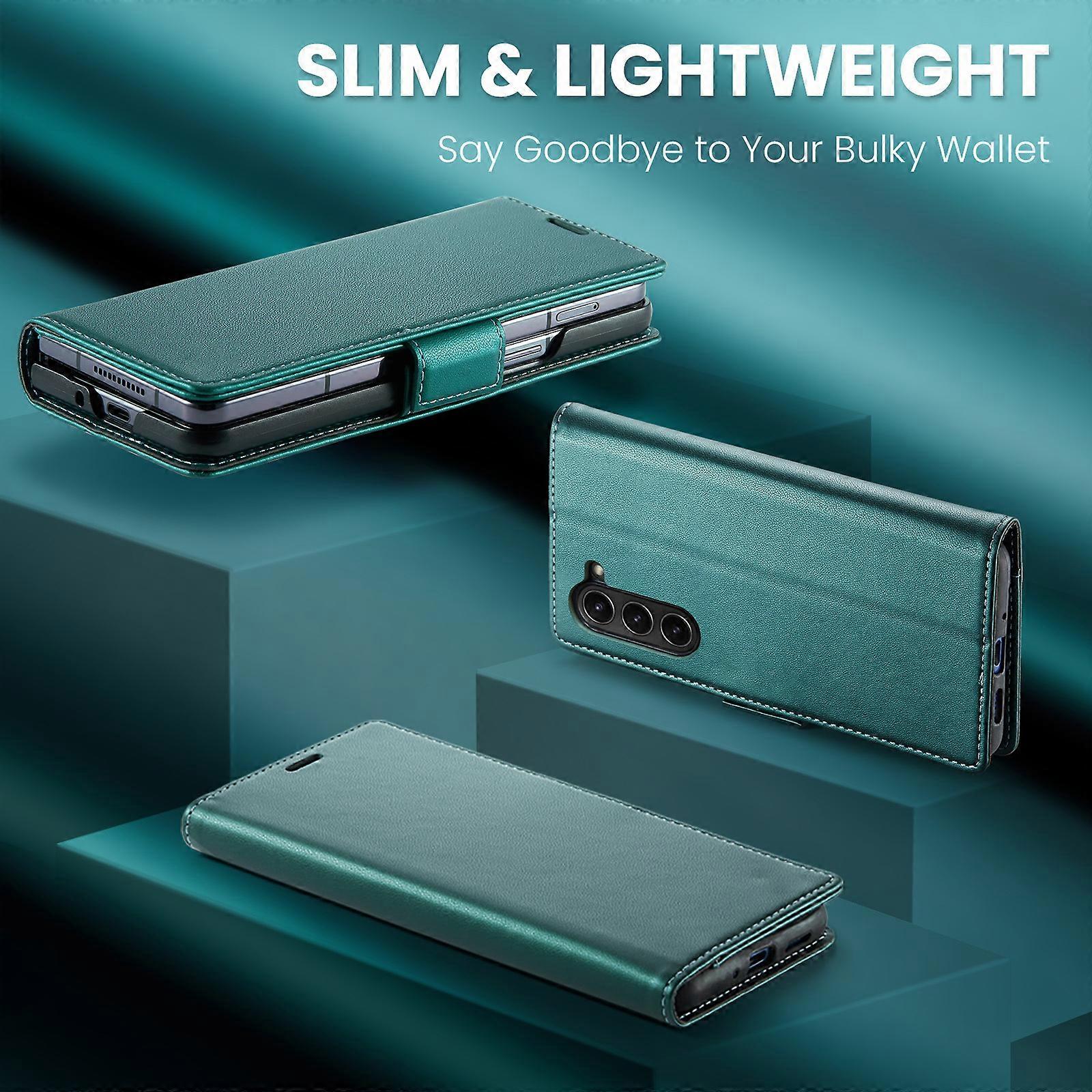 Compatible with Samsung Galaxy S24 Wallet Case with RFID Blocking Card Holder, Kickstand Flip Folio Leather Phone Case Wallet