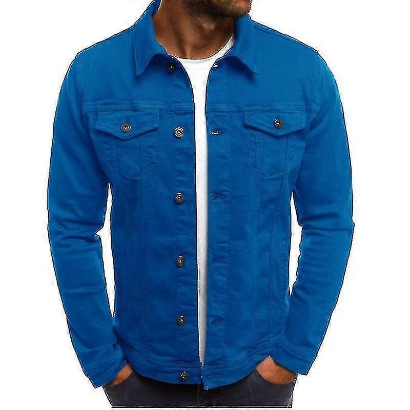 Mens Denim Jeans Jacket Short Slim Fit