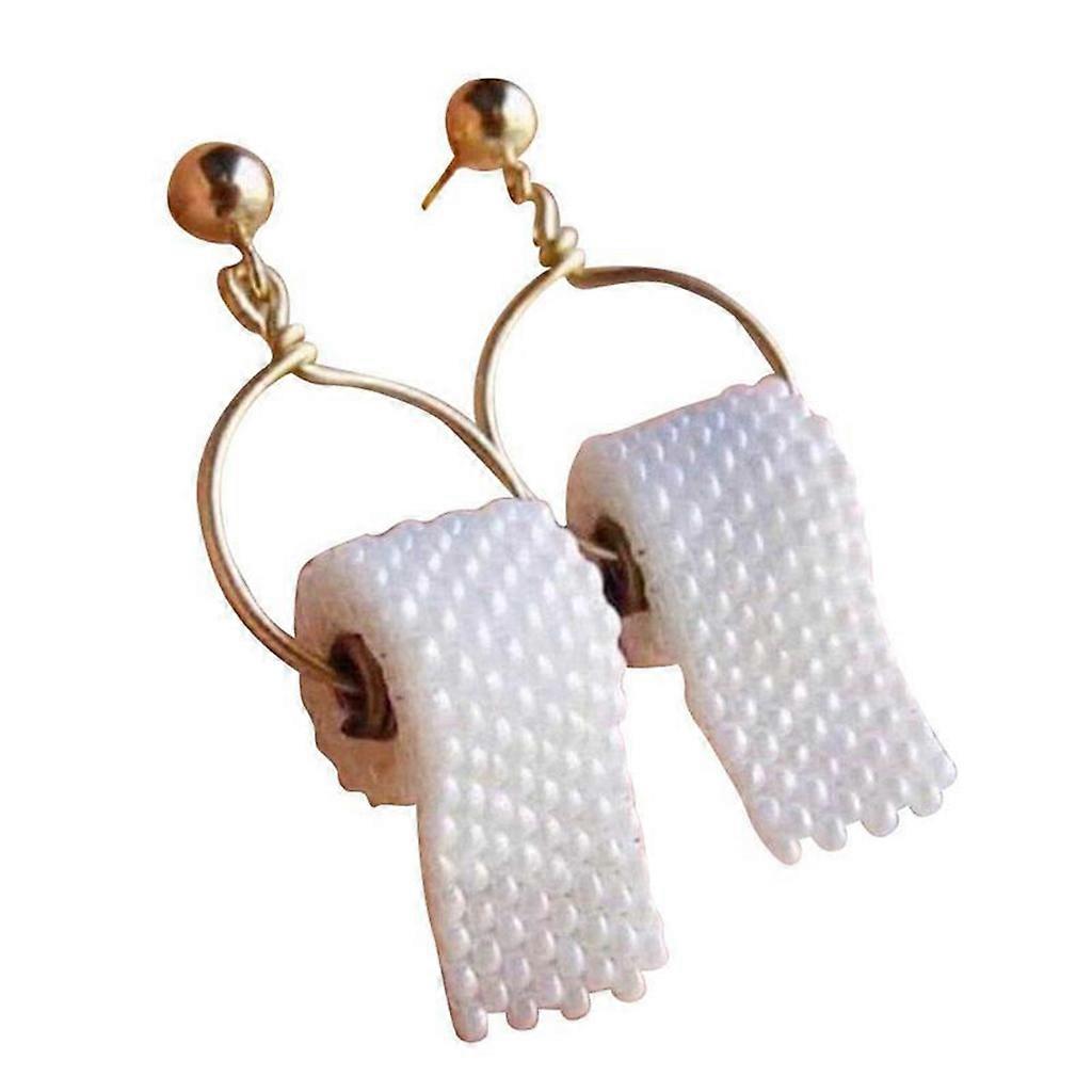 Creative Earrings Dangle Drop Roll Paper Tissue Geometric Drop Earrings