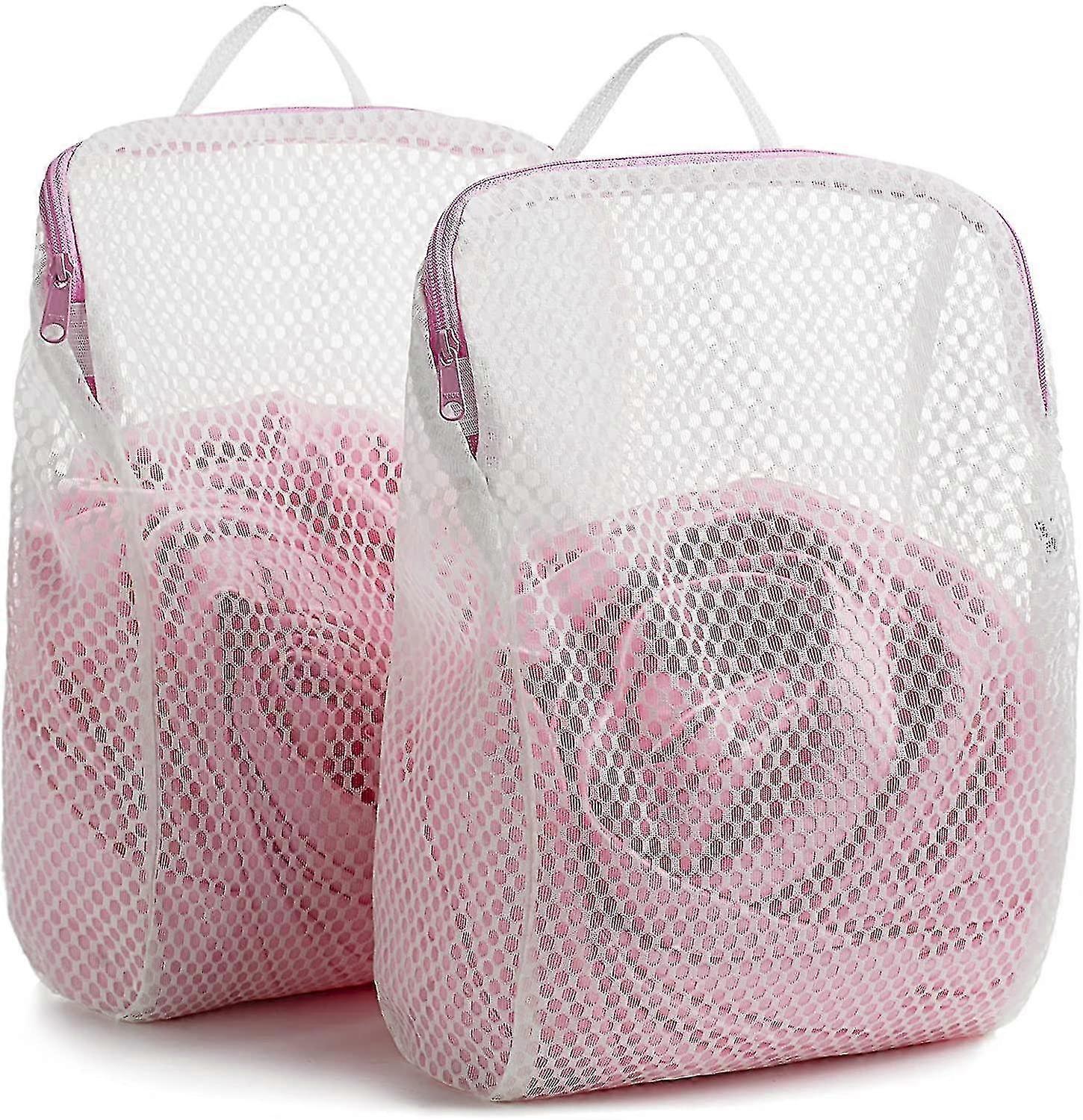 Set Of 2 Delicates Honeycomb Mesh Laundry Baguse Ykk Zipperwith Handle, Extra