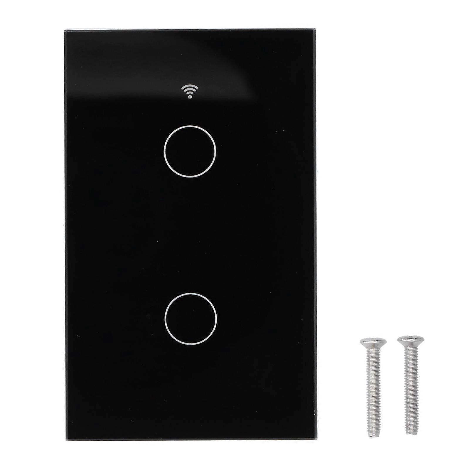 For Zigbee Tuya Remote Light Switch Voice Control 2Gang  Wall Touch Switch AC 100240V