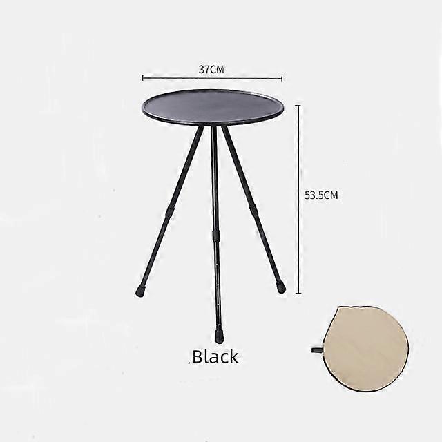 Folding round table in aluminum alloy for outside, travel equipment, supplies, laptops, for picnic and campsite