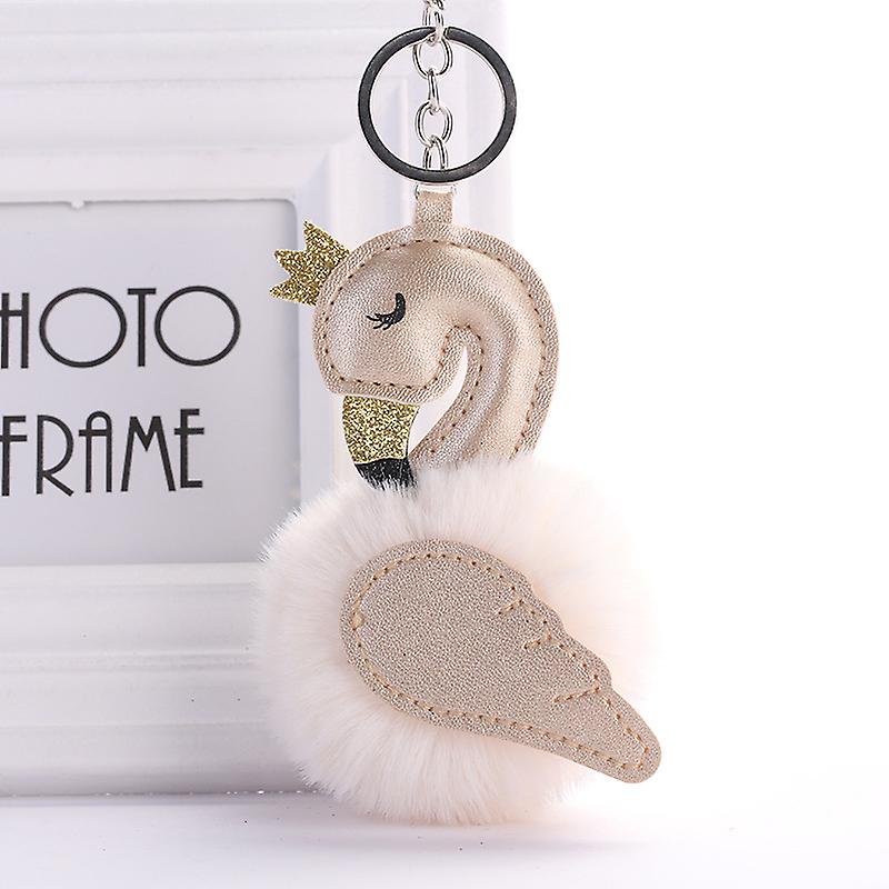 Goose Ball Car Pendant Wing Crown Flamingo Key Chain