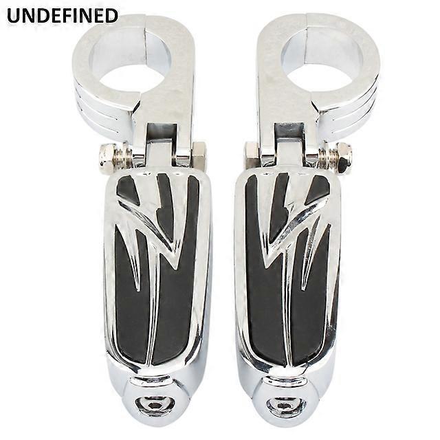 Chrome Motorcycle Pegs 32mm Highway Engine Guard Bar Mount Clamps Bracket Foot Pegs Footrest Universal For Harley for Yamaha