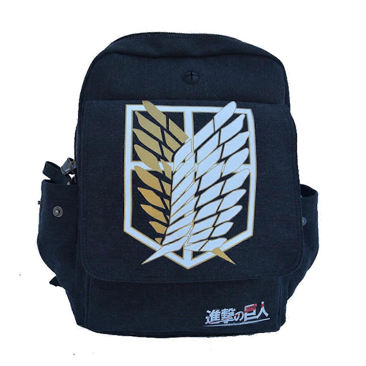 Attack on Titan Scouting Legion Anime Backpack Blue Scatchel School Bag