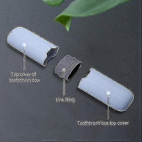 Travel Toothbrush Expandable Case Toothpaste Holder Adjustable Anti Bacterial