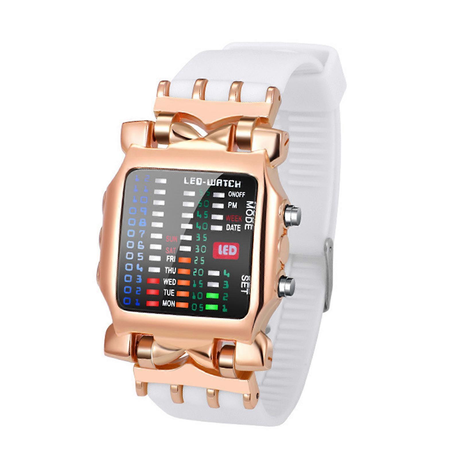 Electronic Watch with Luminous/Button Function Binary LED Watch Easy Setting