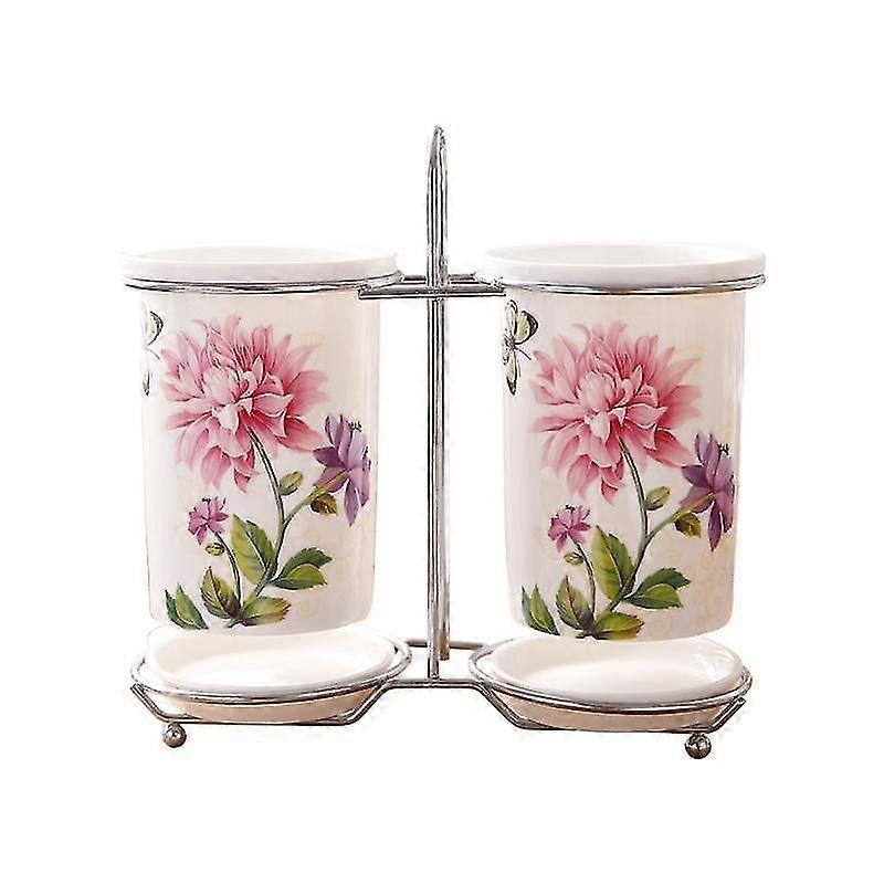 Ceramic Chopsticks Storage Rack Chopsticks Barrel Tableware Draining Rack Organizer Storage Box