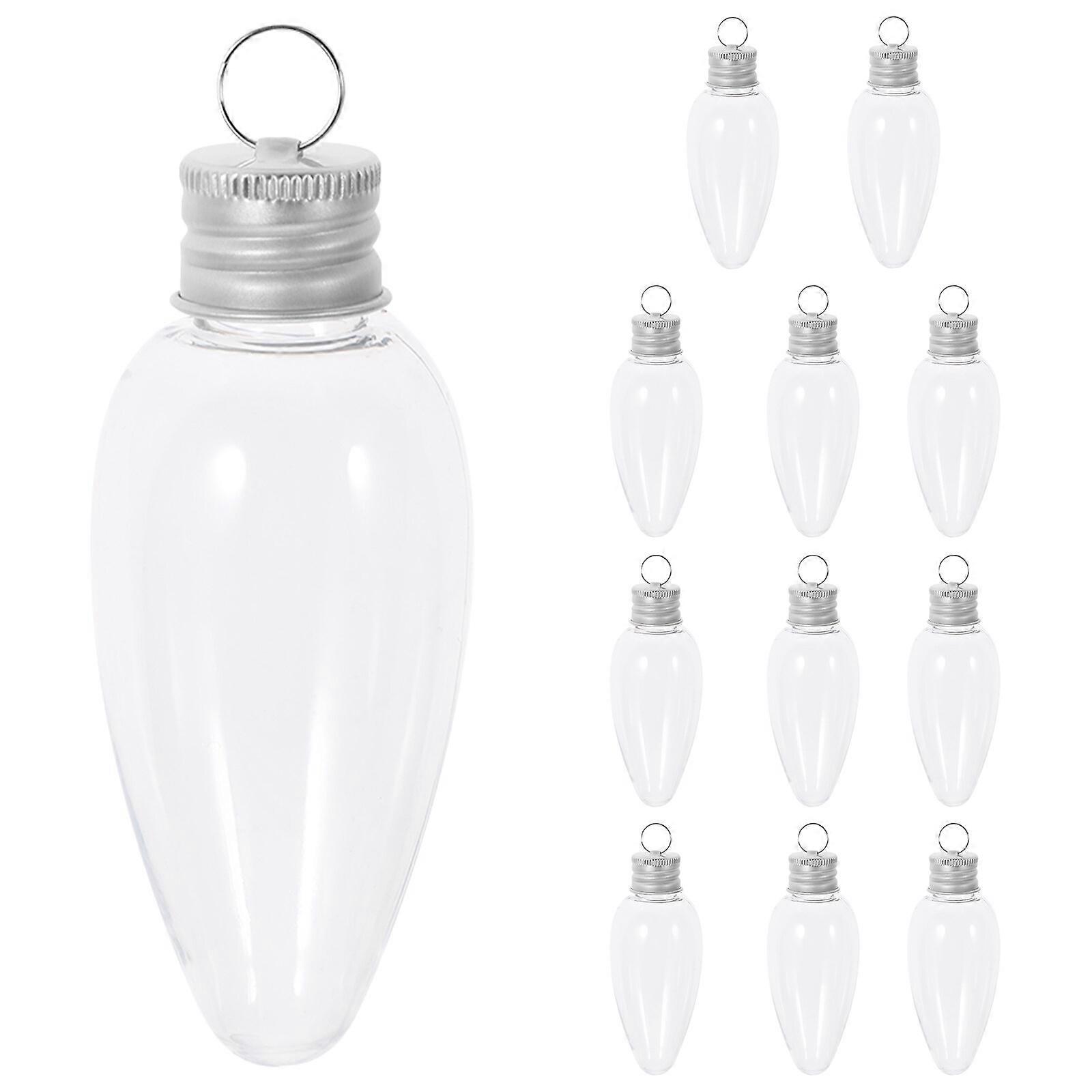12pcs Bulb Shape Candy Bottles Party Favor Containers Candy Boxes Christmas Favors 35ml