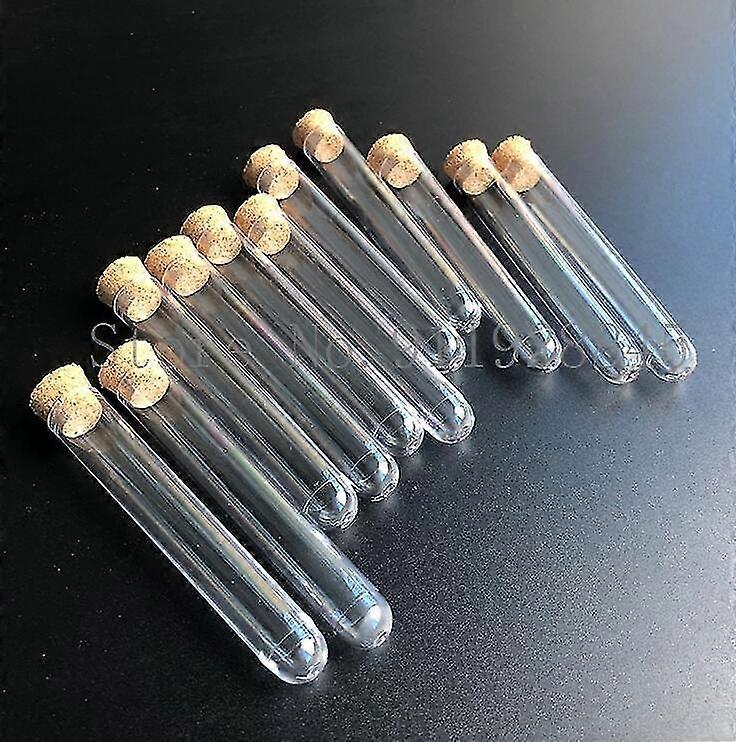 50pcs Test Tubes Test Vials Storage Containers Clear Tube For Sample Testing