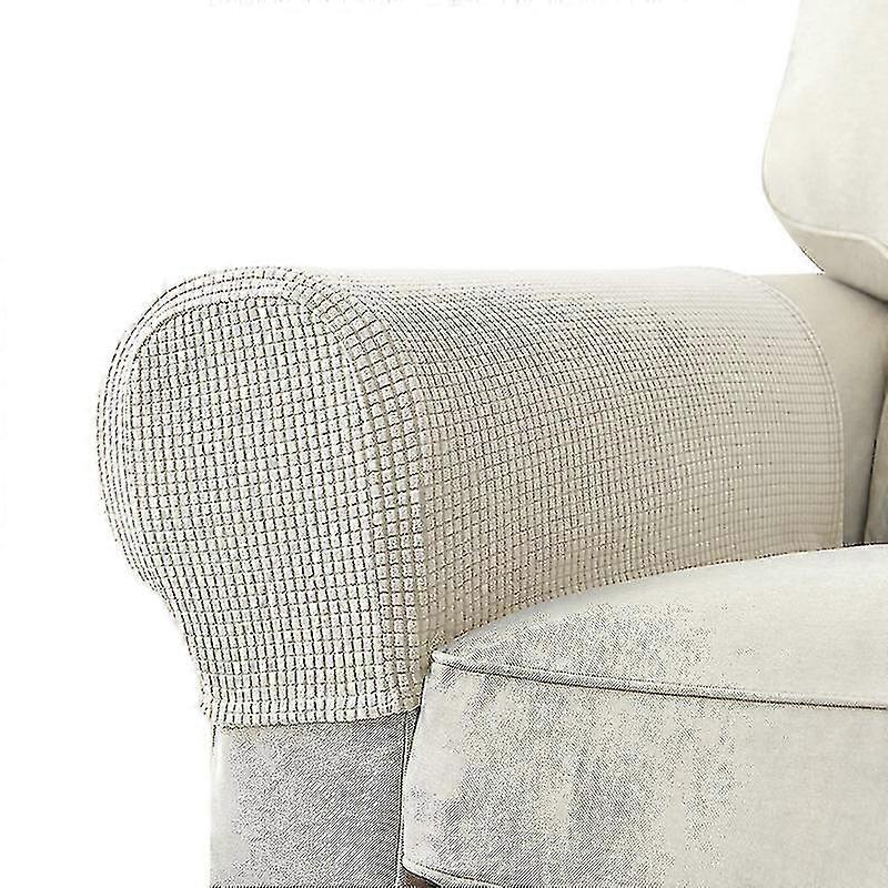 2 Pcs Stretch Armrest Covers Spandex Jacquard Arm Covers Soft And Elastic Protector For Chairs Couch Sofa Armchair Slipcovers Recliner Sofa