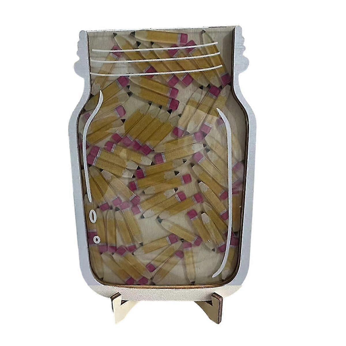 Children's Star Reward Jar Points Reward Learning Self-discipline Reward Jar Star Wooden Ornaments
