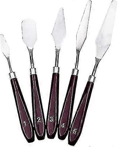 Pallet Knife Art Stainless Steel Angled Palette Knife Set With Smooth Long Handle Professional Palette Knives For Art Color Mixing Of Oil Canvas Acryl