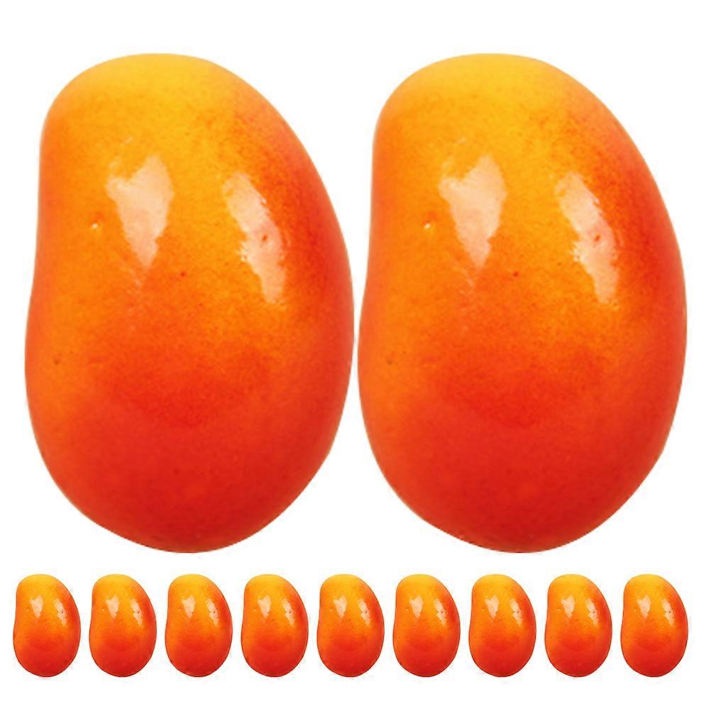 30pcs Fake Mini Mangos Mini Artificial Mango Lifelike Miniature Artificial Fruits