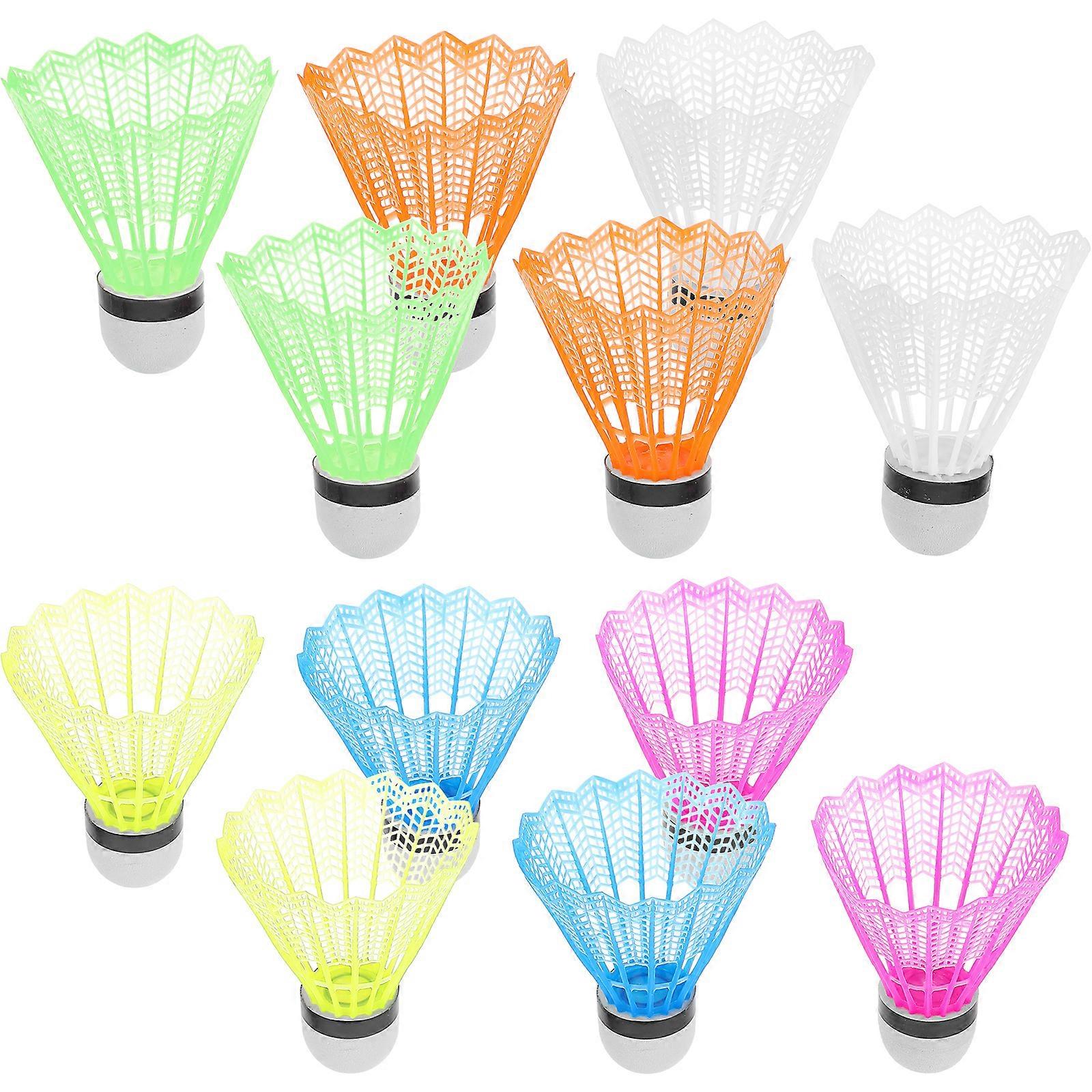 12Pcs Badminton Shuttlecocks Plastic Badminton Sports Shuttlecocks Colored Small Shuttlecocks