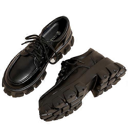 Womens Platform Loafers Slip On Round Toe Mary Janes Oxford Shoes