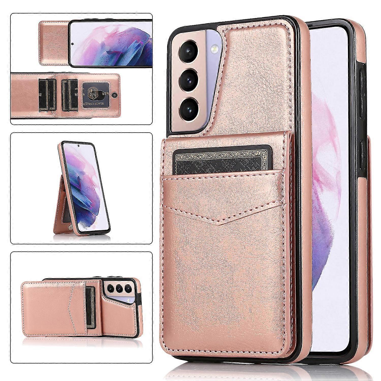 حقيبة جلدية من طراز الأعمال لسامسونج S21 Plus مع حامل بطاقة ، وظيفة المحفظة ، وظيفة Stnad ، الحماية من السقوط