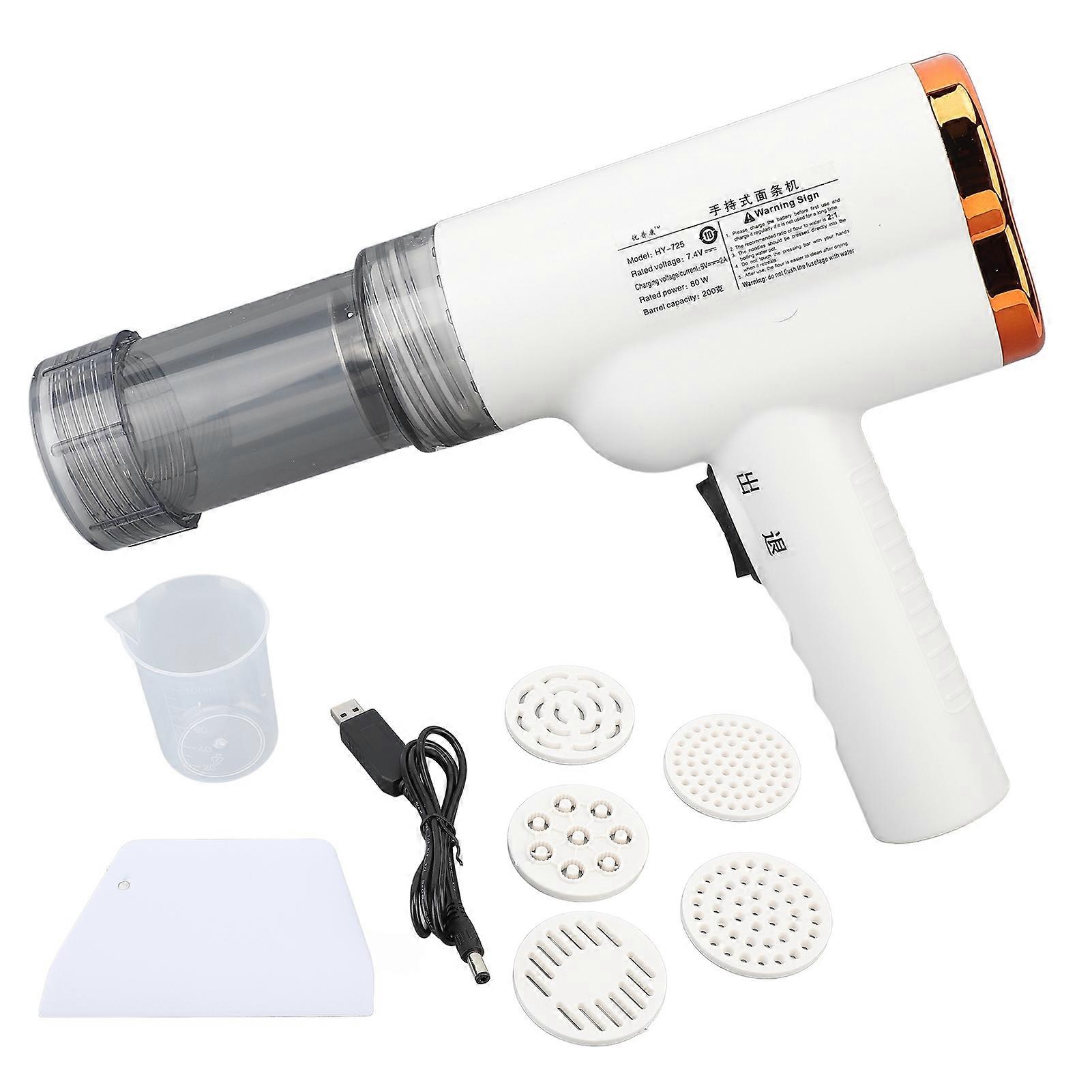 Electric Automatic Pasta Maker Labor Saving 304 Stainless Steel Handheld Pasta Noodle Making Machine White