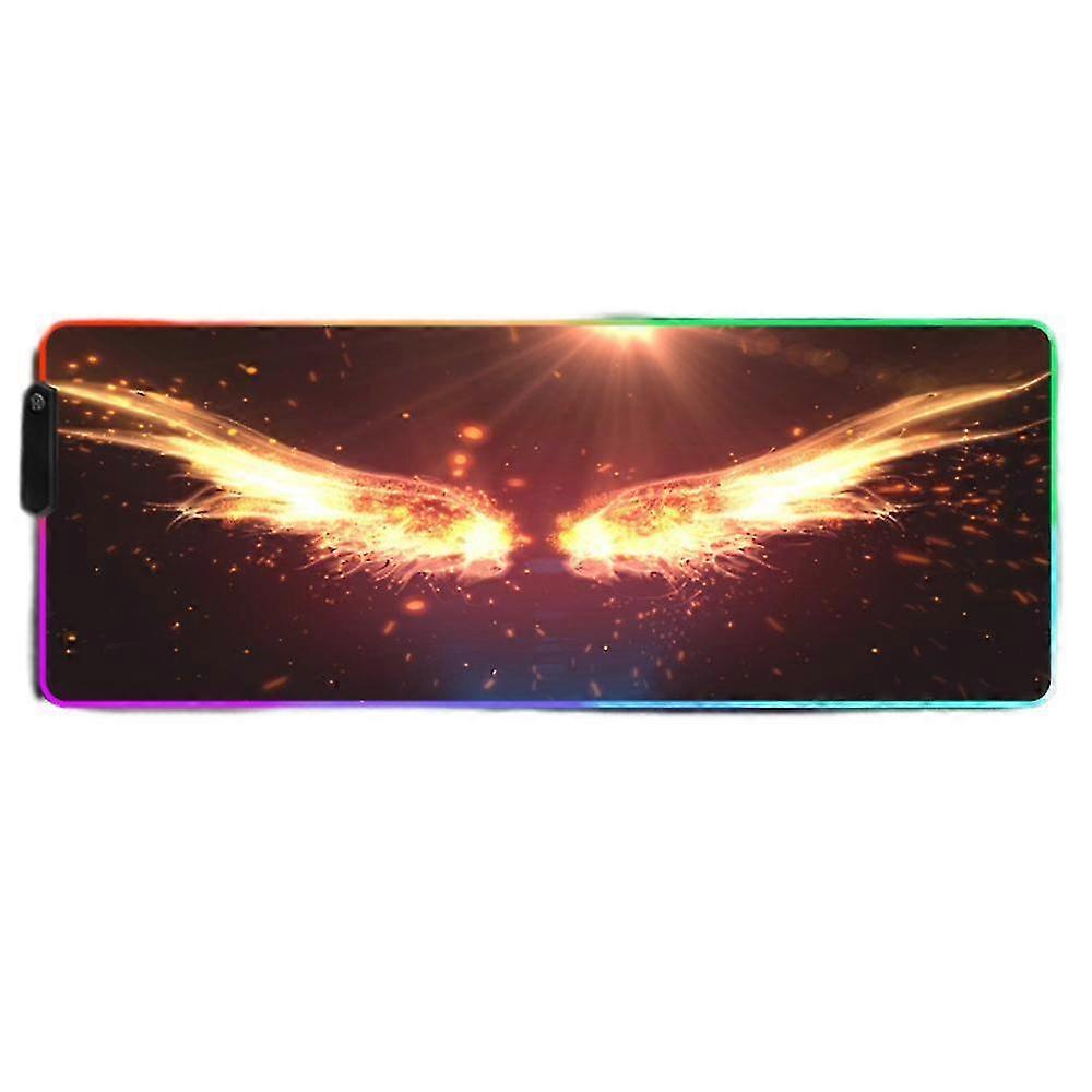Gaming Mouse Pad, Rgb Gaming Mouse Pad With Usb Port And 10 Light Modes, Non-slip Base, Stitched Edges, Perfect For Gaming And Home Use(13.7 X 23.6 X