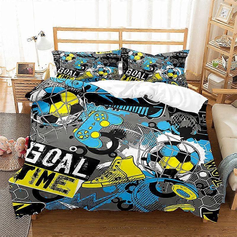 Fotboll sängkläder set fotboll basket mönster påslakan set hem säng r sängkläder Belothes hög kvalitet