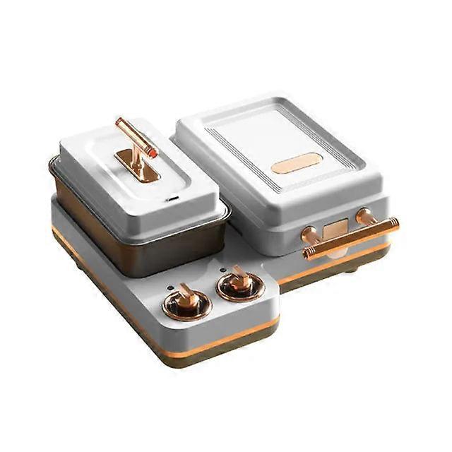 Multi-functional 3 In 1 Breakfast Making Hine Non-stick Replaceable Sand Waffle Toast Maker With Steamed Function