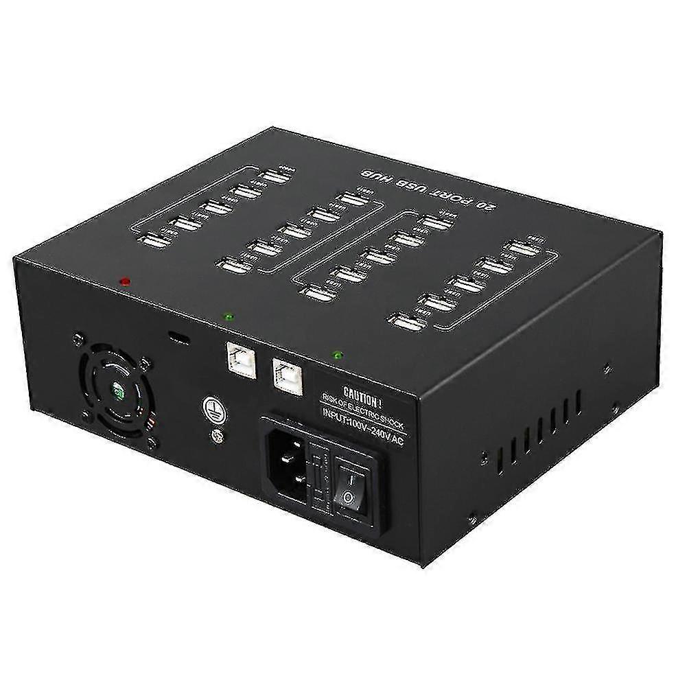 Sipolar Industrial Grade 100v-240v 20 Port Usb 2.0 Data Hub (eu Plug)