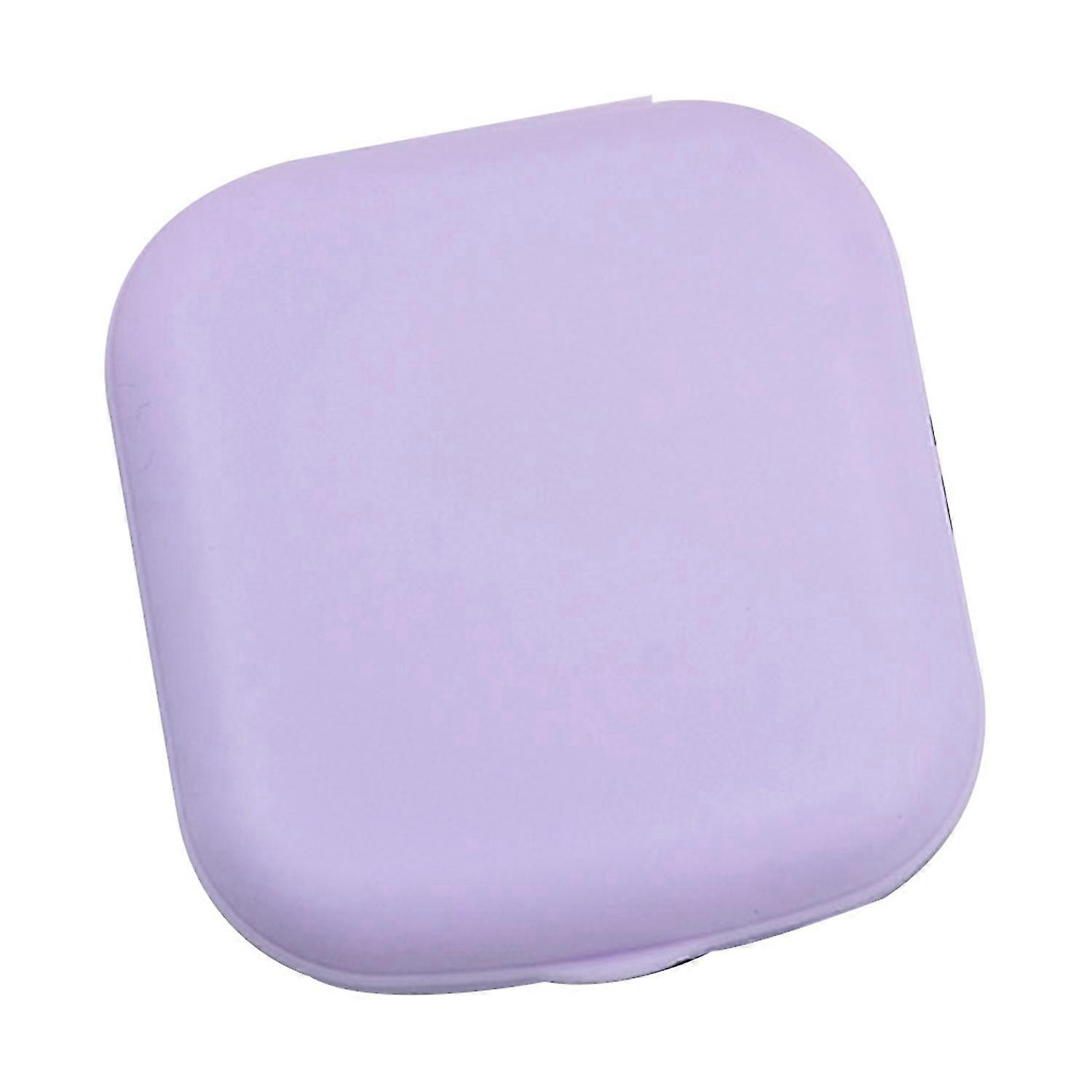 Simple Small Portable Candy-colored Contact Lens Case Built-in Tweezers Suction Stick Frosted Surfac