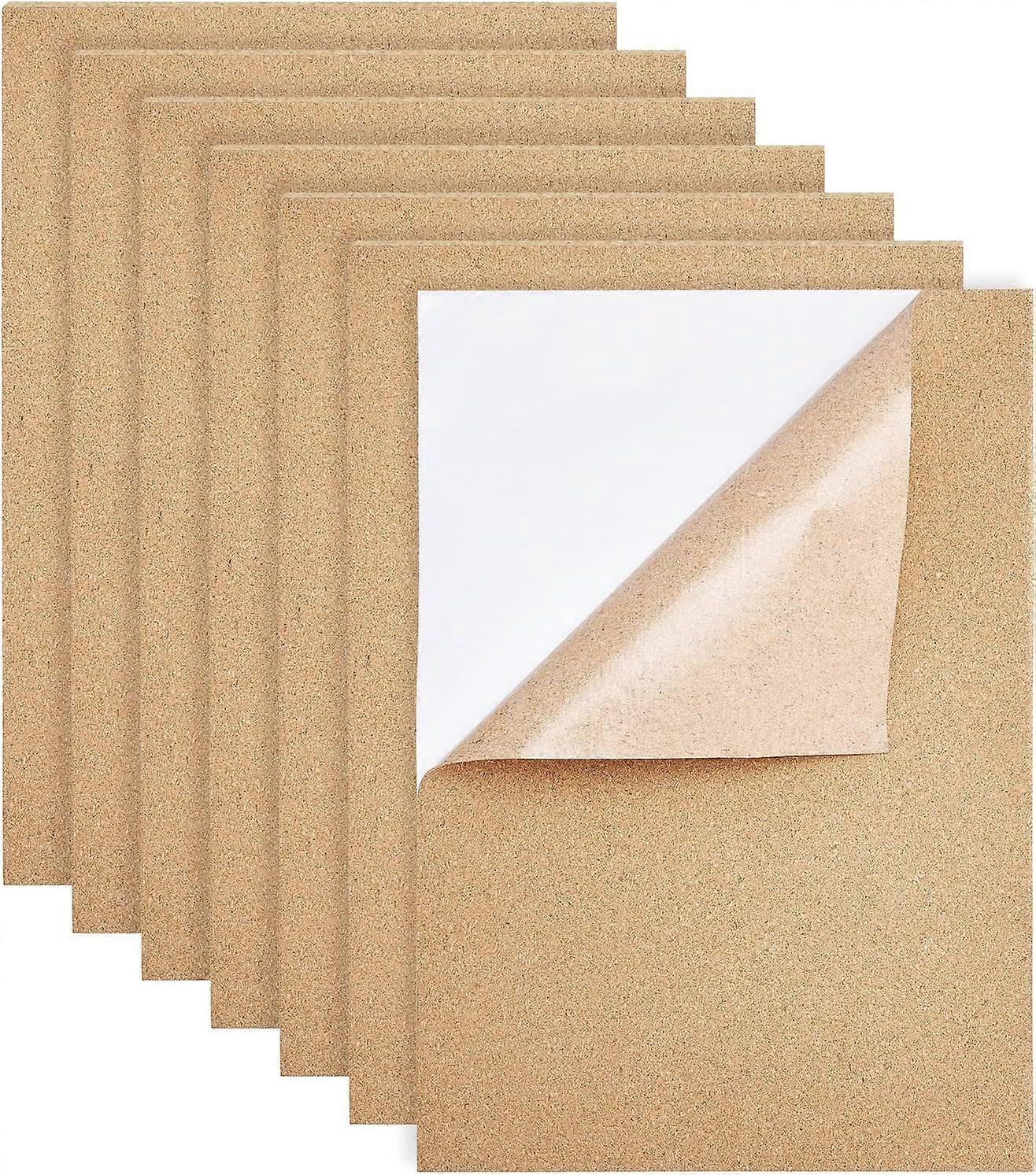 4 Sheets 15.7x11 Inch Self-Adhesive Cork Sheets Cork Tiles 1mm Thick Cork Mats for Coasters and DIY Crafts