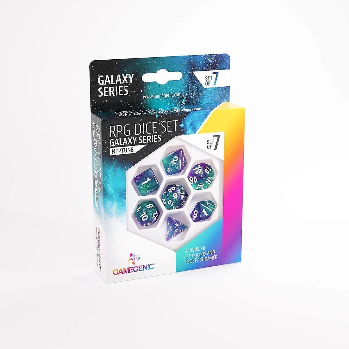 Gamegenic Galaxy Series - Neptune - RPG Dice Set (7pcs) - Blue/Purple