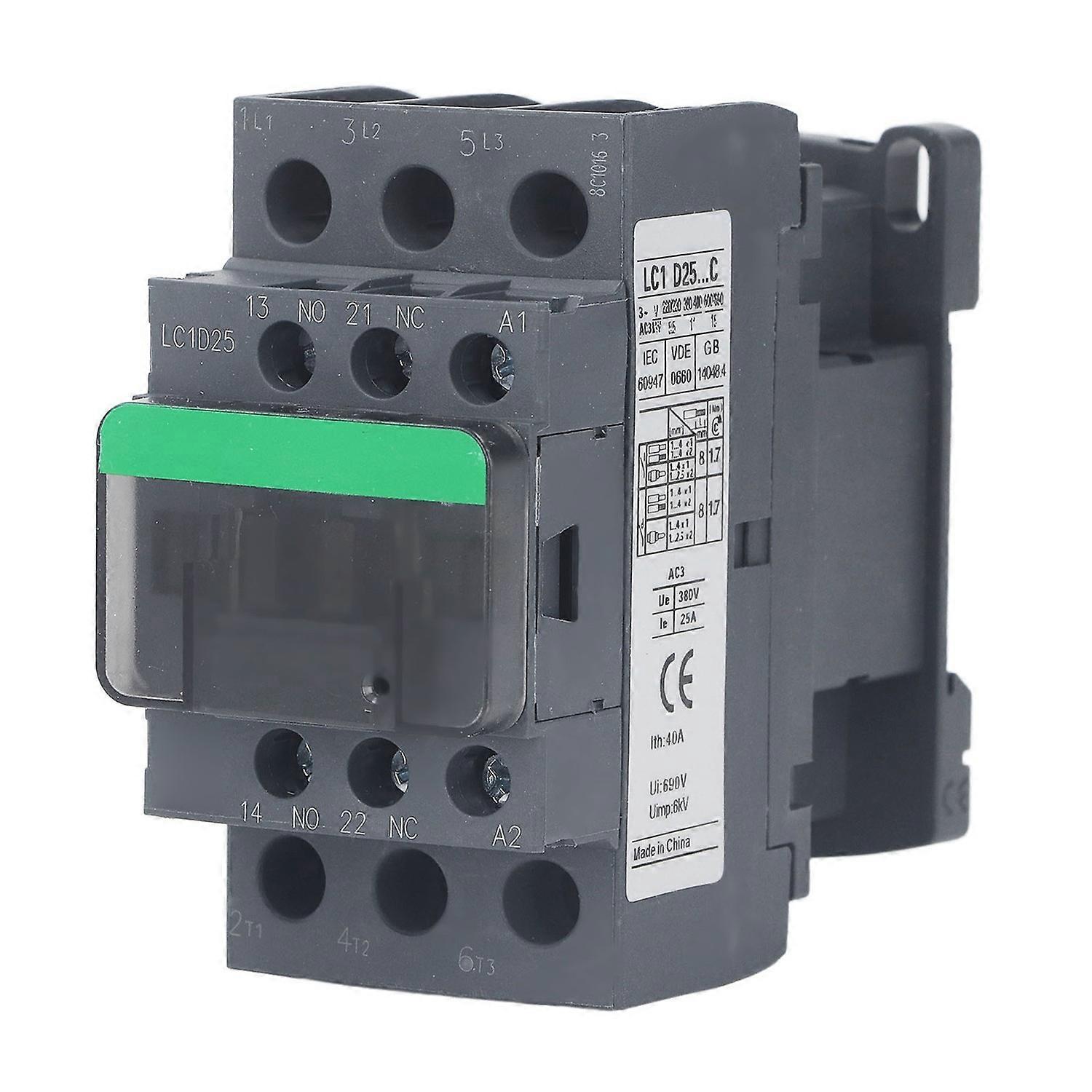 AC Contactor Low Voltage 25A 1NO 1NC 380V Circuit Switch Controller for Power Machine Equipment 36V
