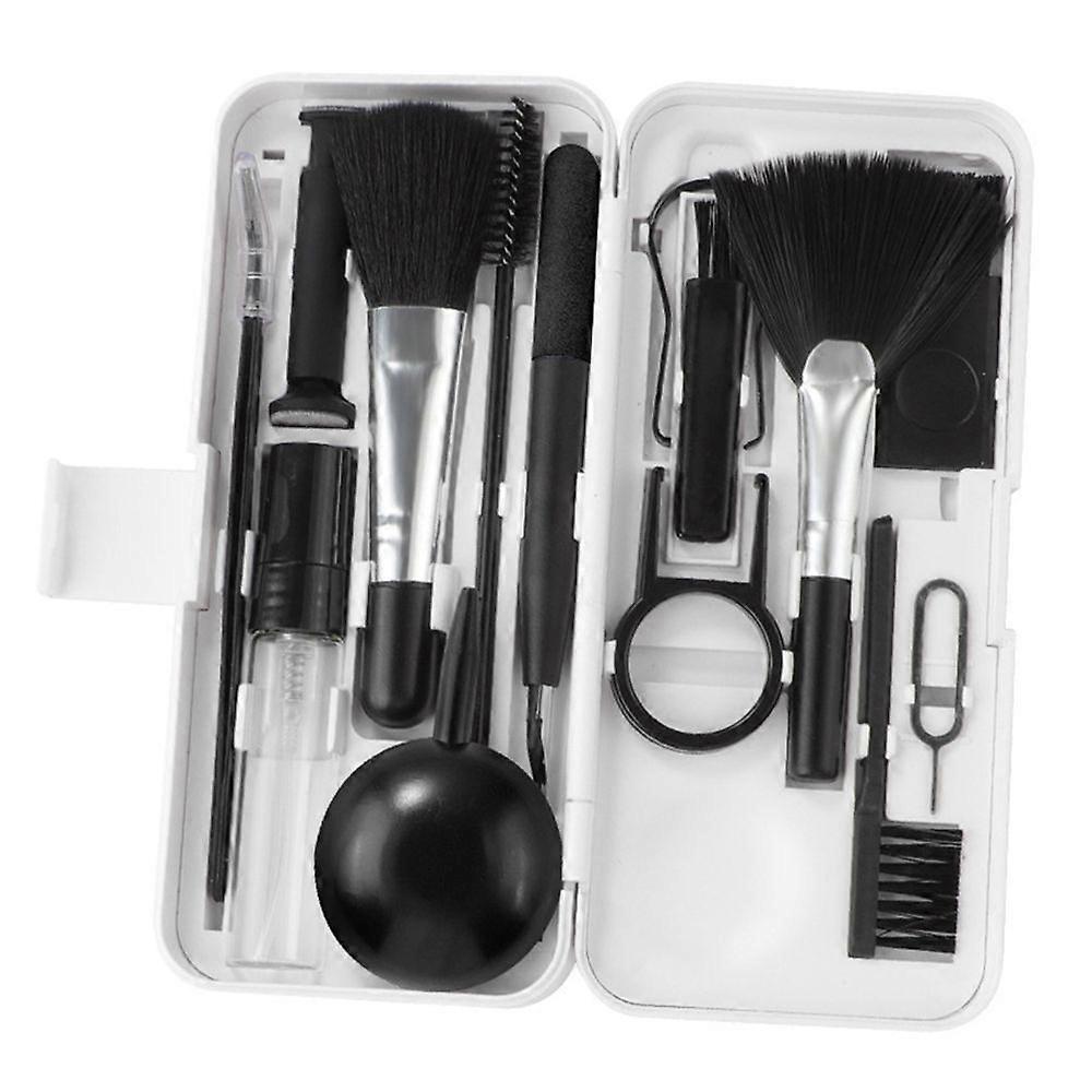 19Pcs/Set Earphone Cleaning Pen with Storage Box Multi-functional Brush Keycap Puller Headphone Tablet Camera Laptop Keyboard Cleaner Cleaning Tool Ki
