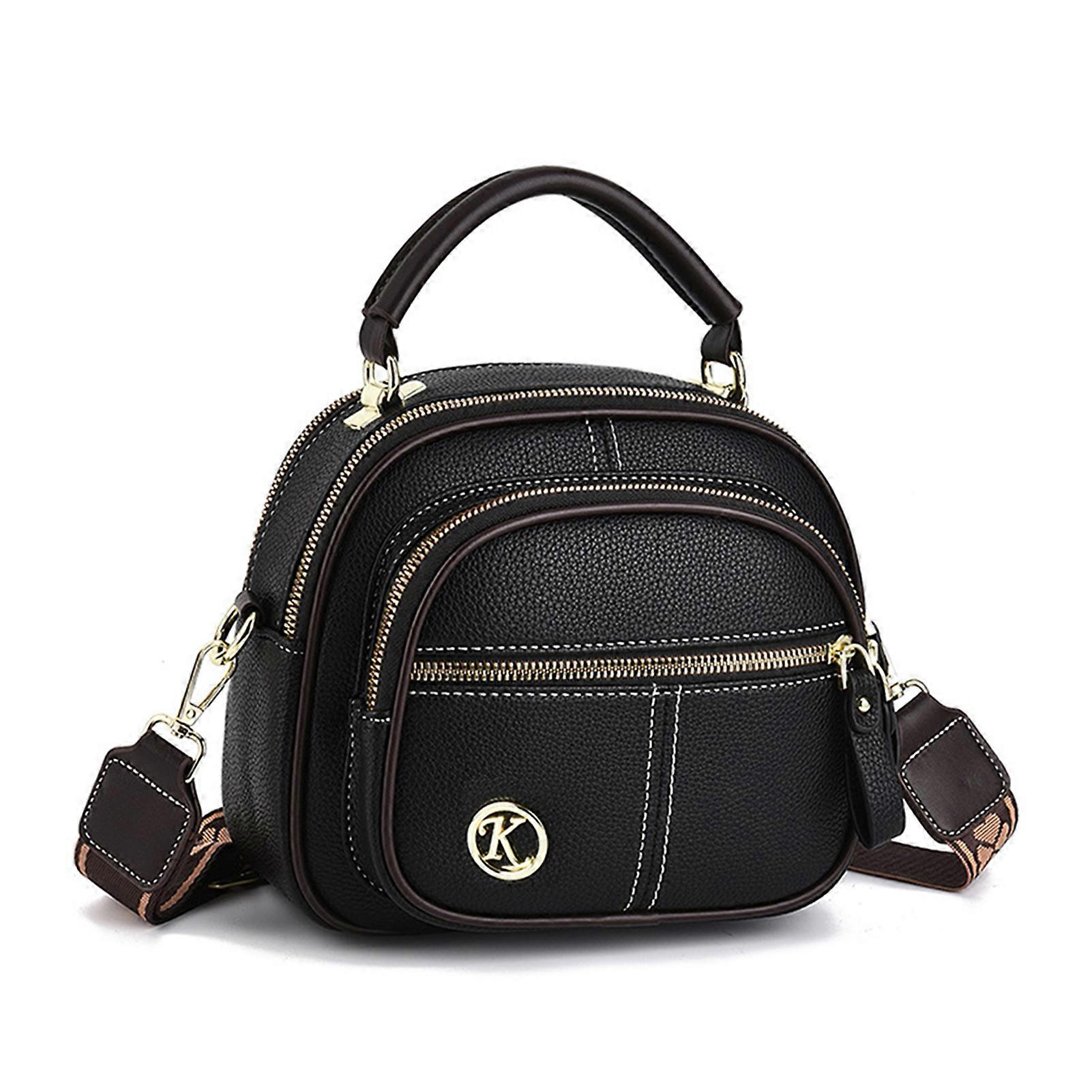 Retro Zipper Crossbodys Bag with Multi-Layers Lightweight Daily Casual Bag for Daily/Travel/Party