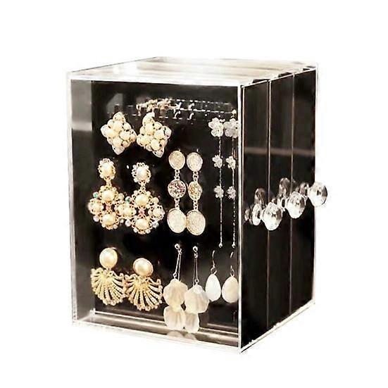 Earrings Showcase Stand Box Ear Stud Case Organizer Jewelry Display Rack Holder